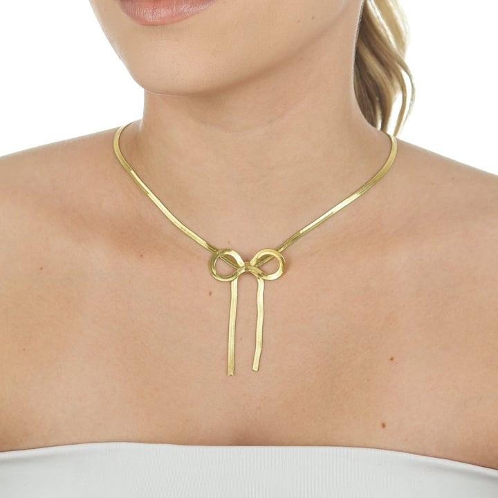 COLAR COM LAMINADA DE 3 MM E LAÇO