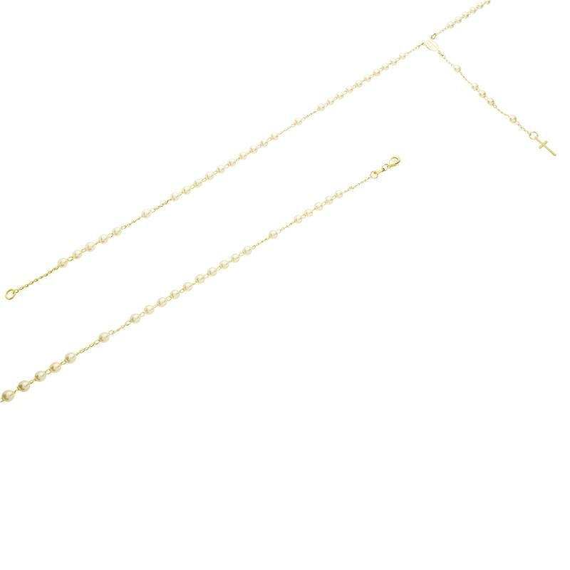 TERÇO COM PÉROLAS 4 MM