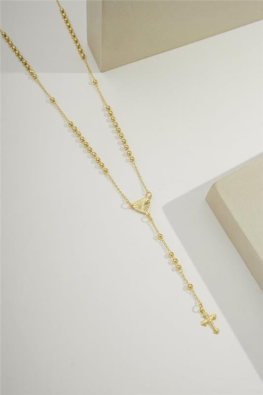 TERÇO BOLA 3 MM E CENTRO DE CORAÇÃO