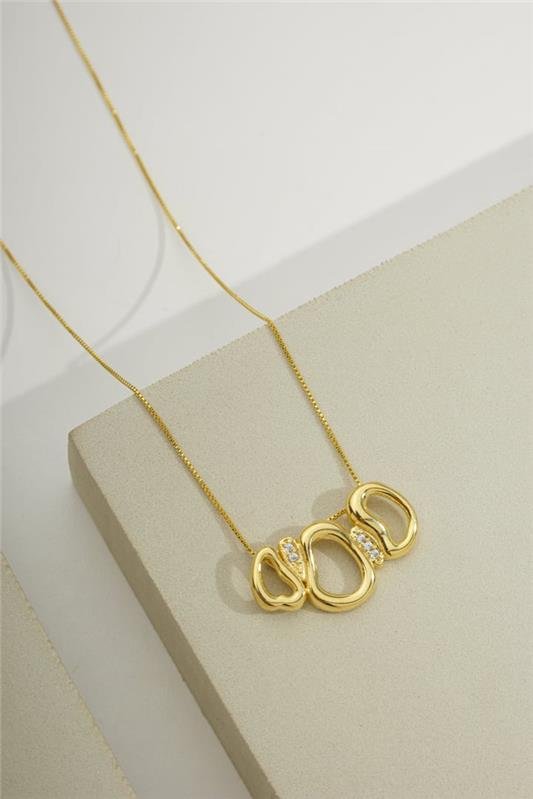 COLAR COM VENEZIANA 0,60 DE 45 CM E PINGENTE COM DETALHES EM ZIRCONIA - 005-01002