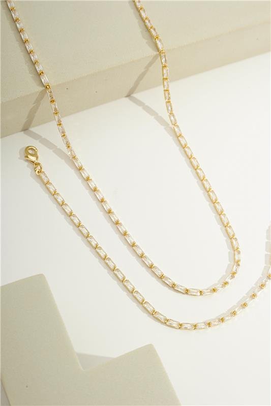 COLAR RIVIERA COM 36 CM COM BAGUETE 2X4 - 005-01010