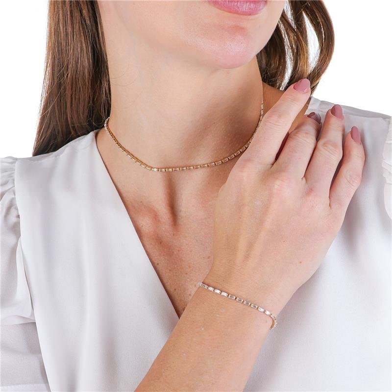 COLAR RIVIERA COM 36 CM COM BAGUETE 2X4 - 005-01010