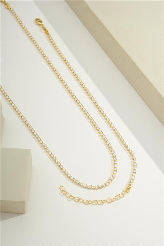 COLAR RIVIERA COM 36 CM COM ZIRCONIA 2 MM - 005-01016
