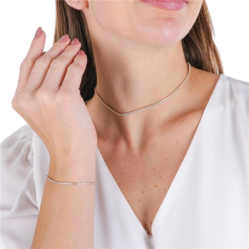COLAR RIVIERA COM 36 CM COM ZIRCONIA 2 MM - 005-01016
