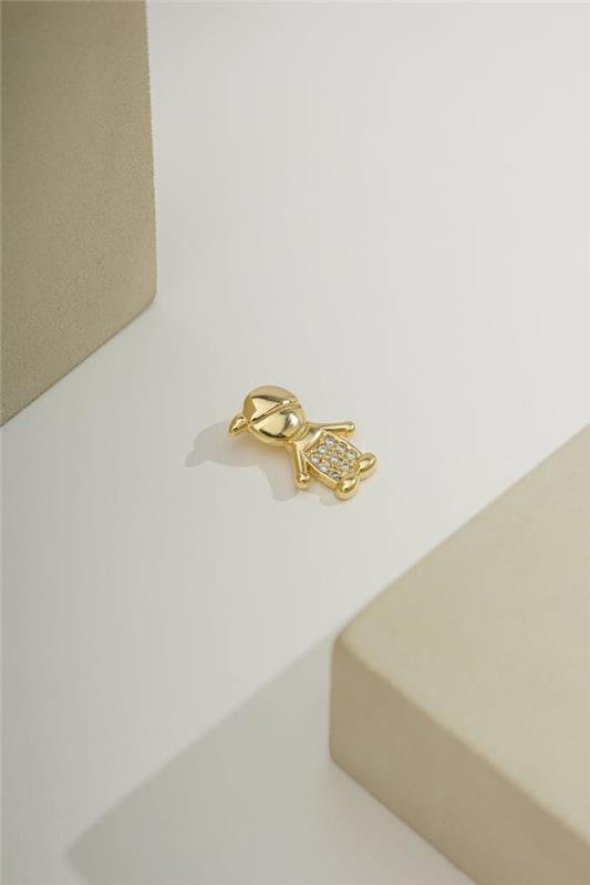 PINGENTE 1,7CM MENINO COM CALÇA CRAVEJADA EM ZIRCÔNIAS