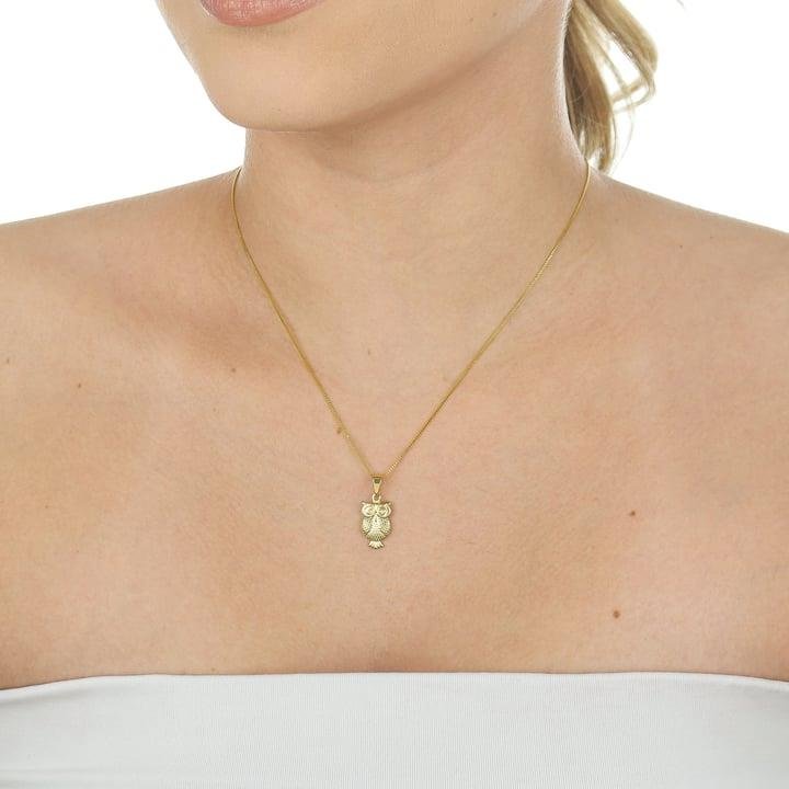 PINGENTE CORUJA DE PENA DE 1,5CM