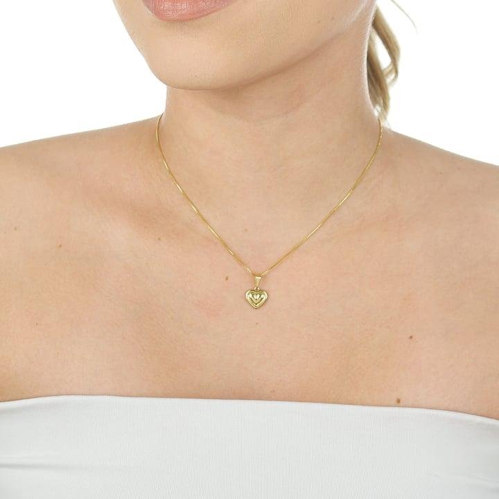 PINGENTE DE CORAÇÃO DE 1CM COM CORAÇÃO DENTRO