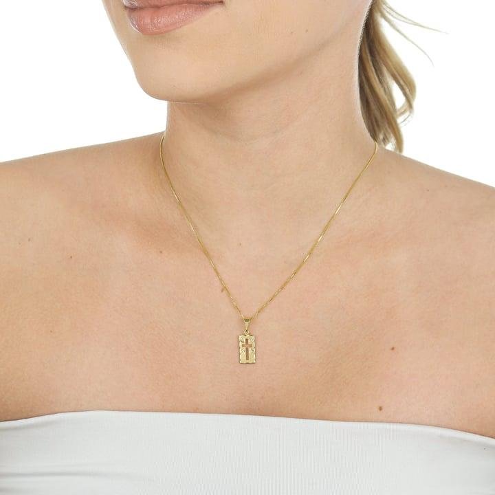 PINGENTE DE CRUZ VAZADA 1,5CM