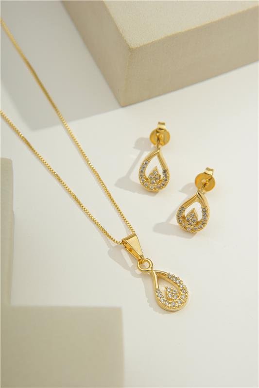 CONJUNTO DELICADO DE GOTA COM MICROZIRCÔNIAS - 007-00014