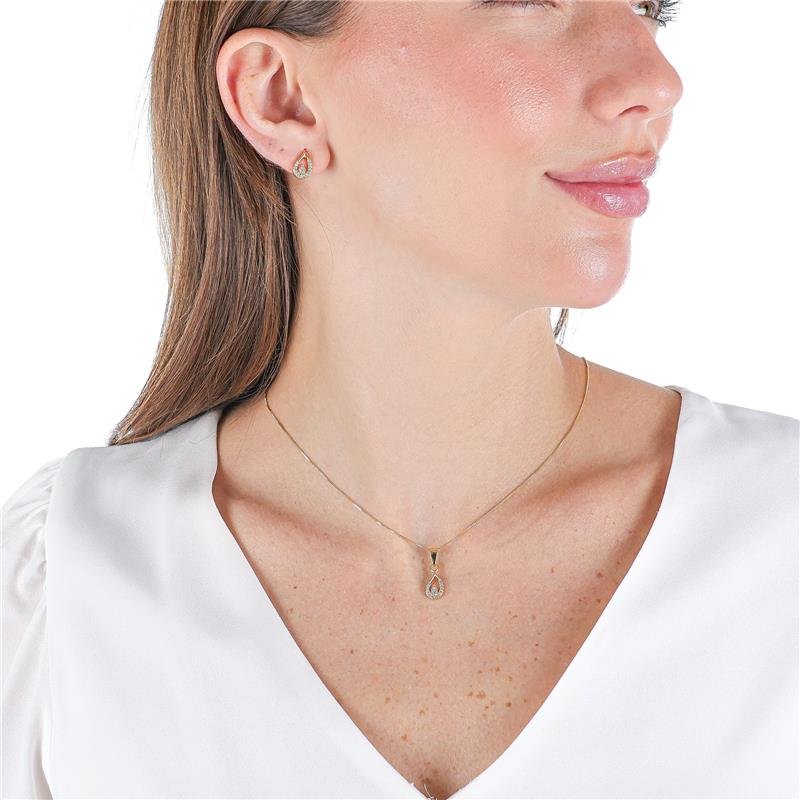 CONJUNTO DELICADO DE GOTA COM MICROZIRCÔNIAS - 007-00014