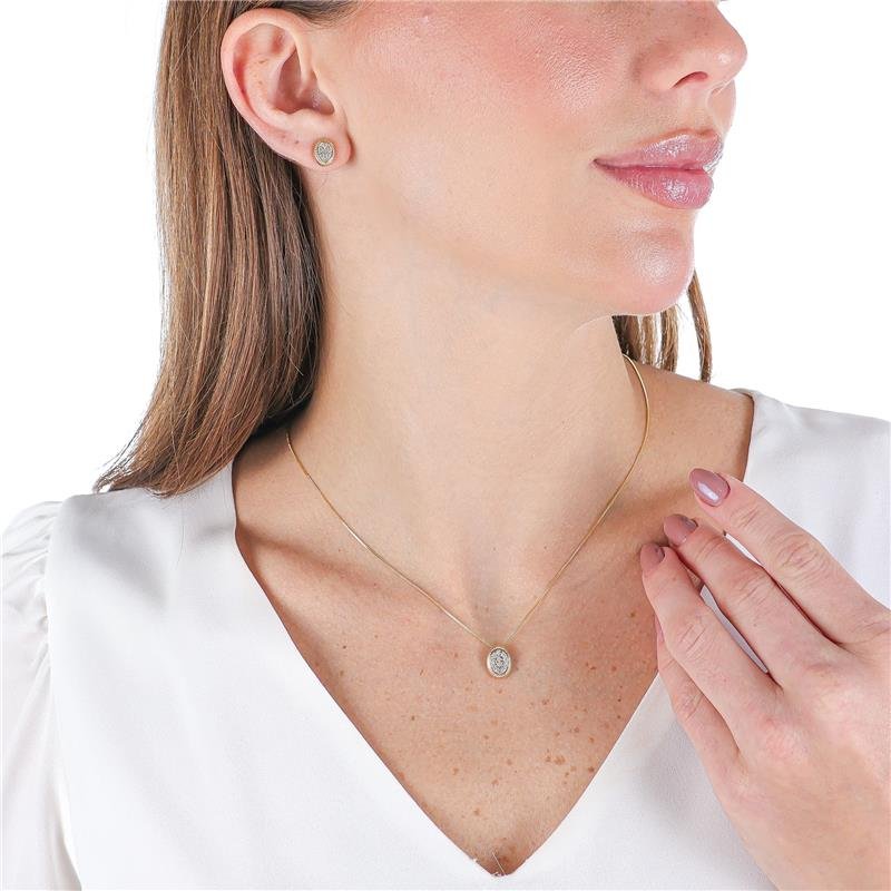 CONJUNTO DELICADO OVAL COM MICROZIRCÔNIAS