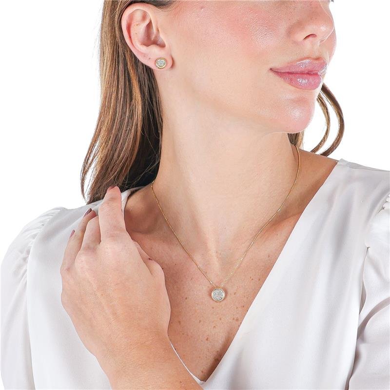 CONJUNTO DELICADO REDONDINHO COM MICROZIRCÔNIAS