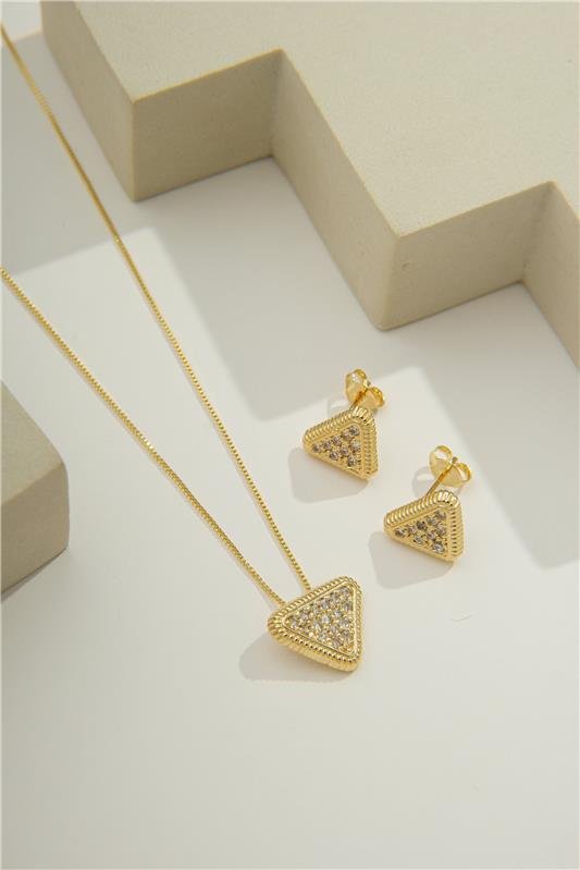 CONJUNTO DELICADO TRIÂNGULAR COM MICROZIRCÔNIAS