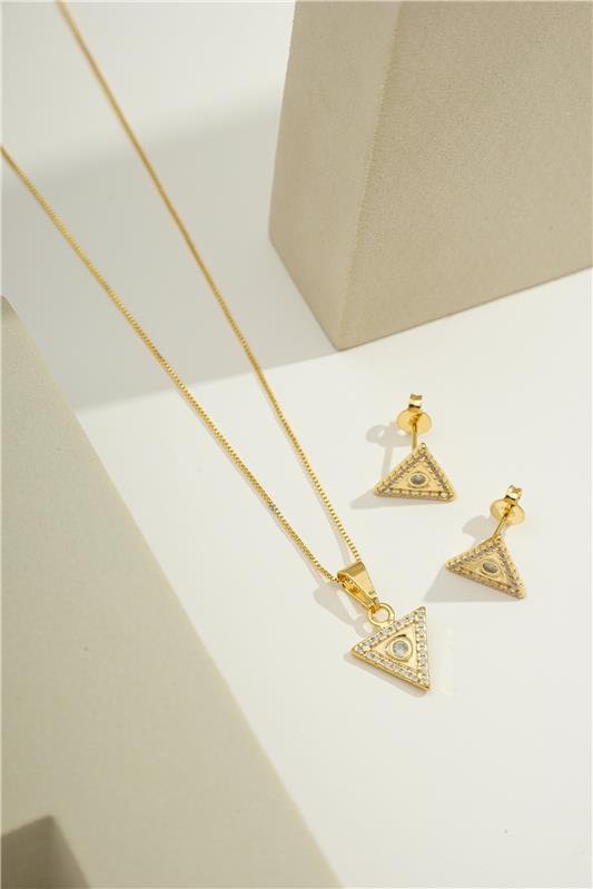 CONJUNTO DELICADO PIRÂMIDE COM MICROZIRCÔNIAS - 007-00034