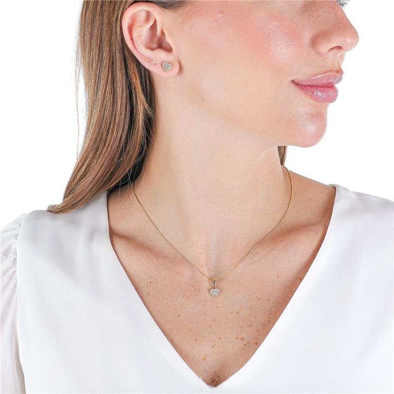 CONJUNTO DELICADO COM CORAÇÃOZINHO DE MICROZIRCÔNIAS