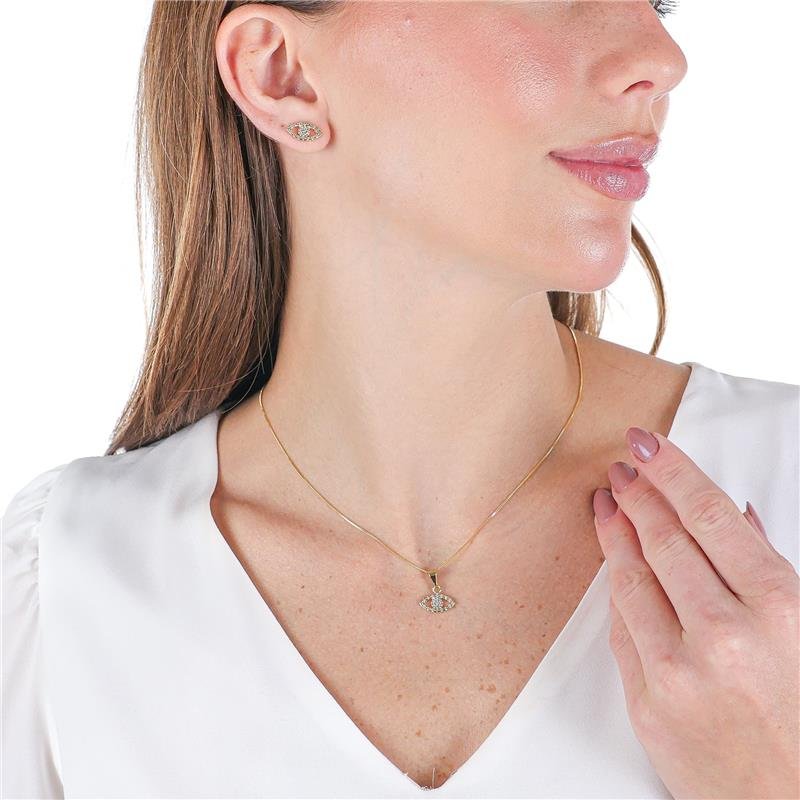 CONJUNTO DELICADO COM OLHO DE MICROZIRCÔNIAS