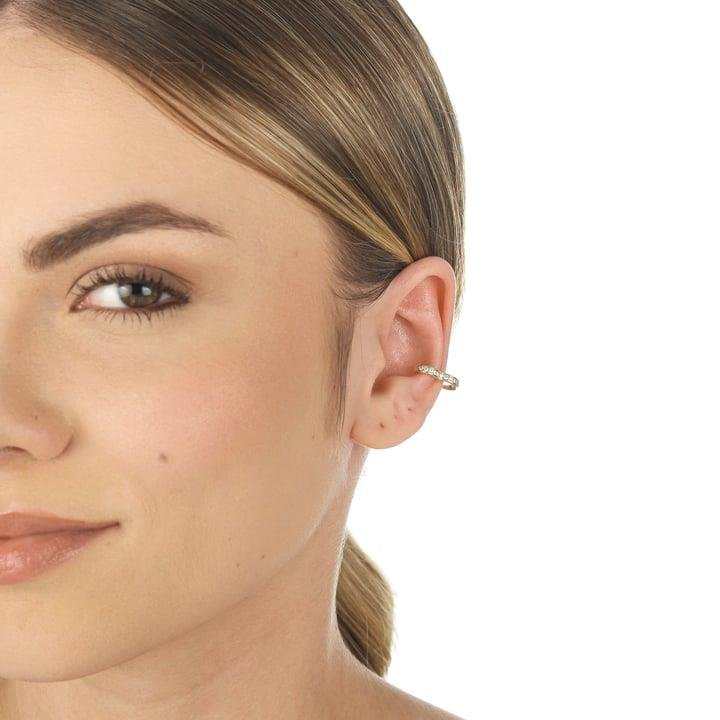 FAKE PIERCING 1,5CM EM FORMATO DE MEIO CORAÇÃO COM ZIRCÔNIAS
