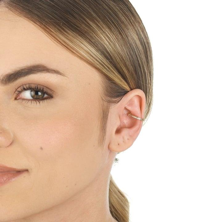 FAKE PIERCING 1,5CM INTEIRO DE ZIRCÔNIAS DE 1MM