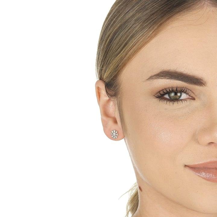 BRINCO FLOCO DE NEVE A LASER EM PRATA 925 - 023-00008