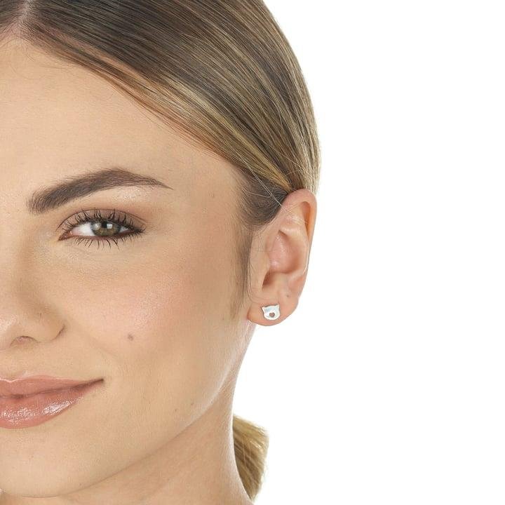 BRINCO DE GATO E CORAÇÃO A LASER EM PRATA 925 - 023-00017