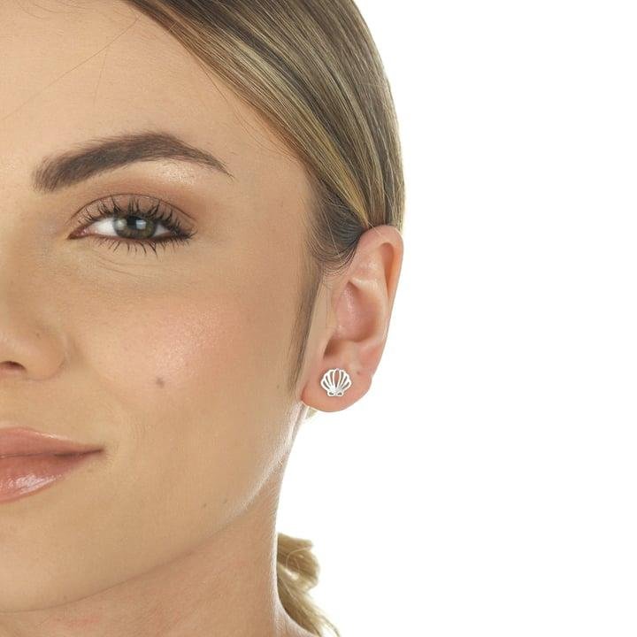 BRINCO CONCHA DO MAR VAZADA A LASER EM PRATA 925 - 023-00060