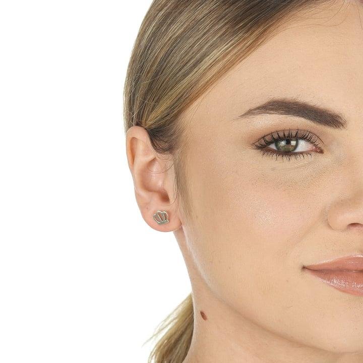 BRINCO DE COROA A LASER EM PRATA 925 - 023-00062