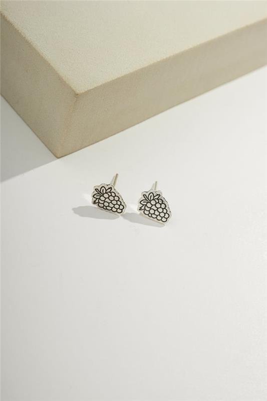 BRINCO DE CACHO DE UVA A LASER EM PRATA 925 - 023-00064