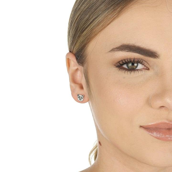 BRINCO DE PANDA A LASER EM PRATA 925 - 023-00067