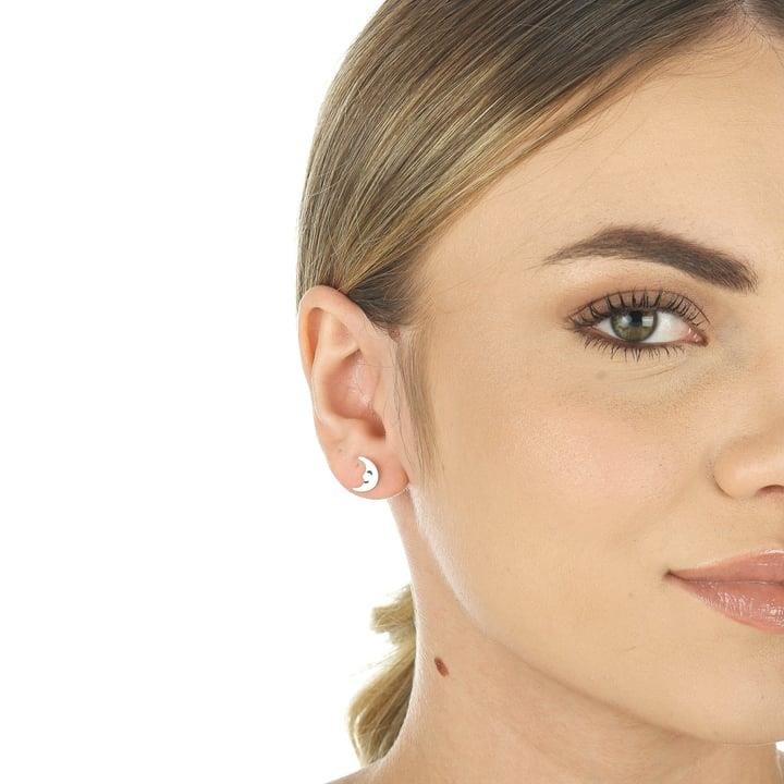 BRINCO DE LUA FELIZ A LASER EM PRATA 925 - 023-00078