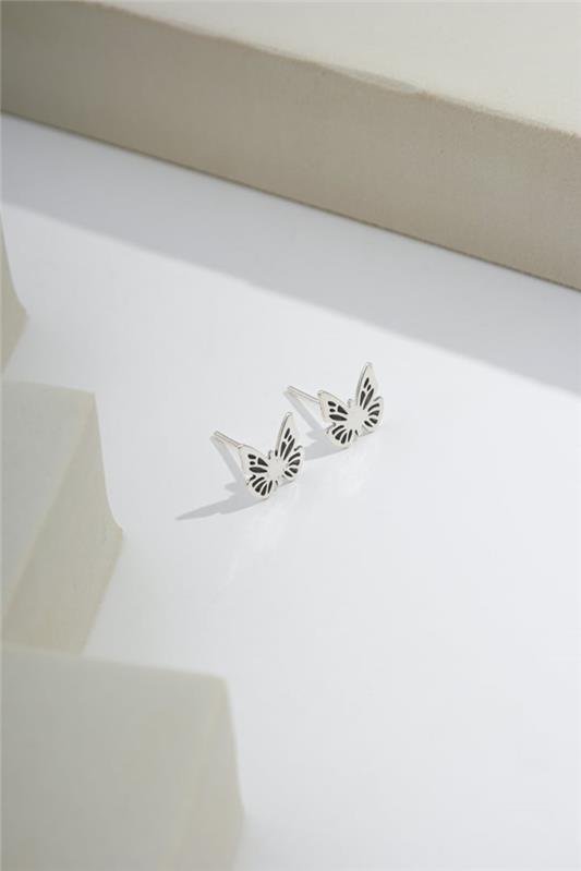 BRINCO DE BORBOLETA A LASER EM PRATA 925 - 023-00096