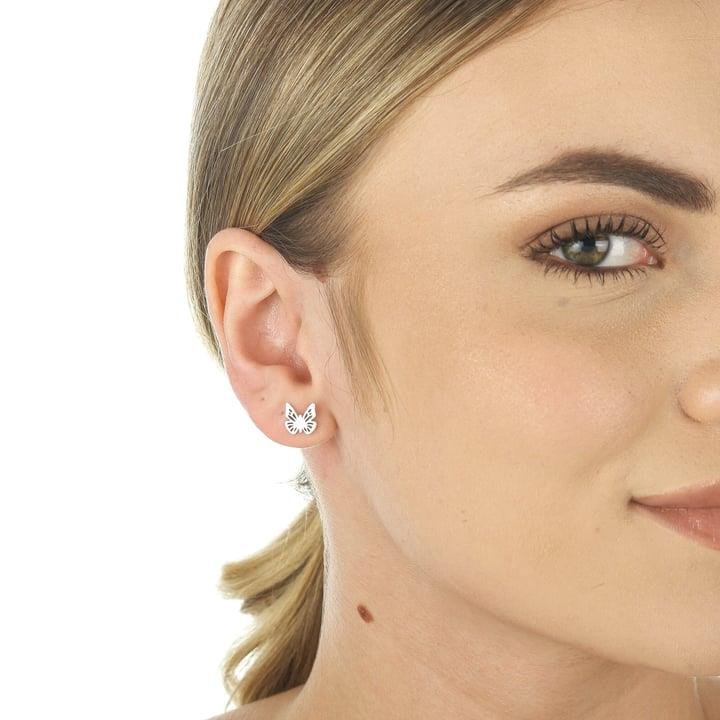 BRINCO DE BORBOLETA A LASER EM PRATA 925 - 023-00096