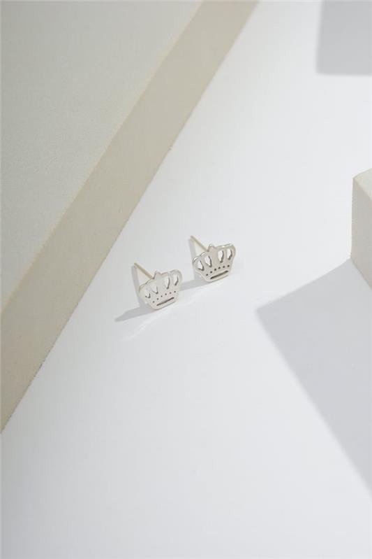 BRINCO DE COROA DE RAINHA A LASER EM PRATA 925 - 023-00098