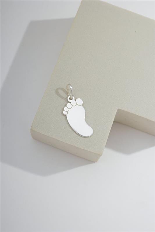 PINGENTE DE PÉ CORTE A LASER EM PRATA 925 - 023-00115