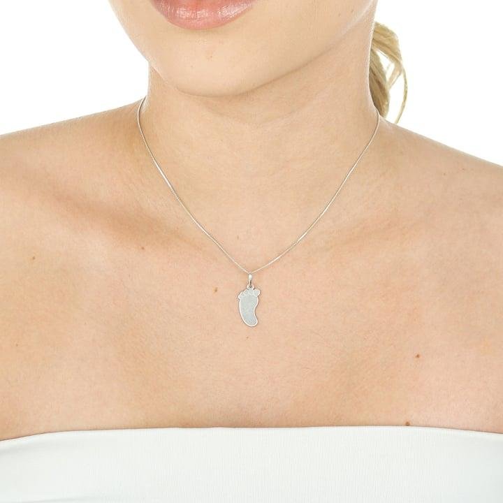 PINGENTE DE PÉ CORTE A LASER EM PRATA 925 - 023-00115