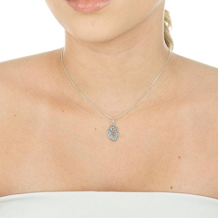 PINGENTE DO SAGRADO CORAÇÃO DE JESUS A LASER EM PRATA 925 - 023-00125