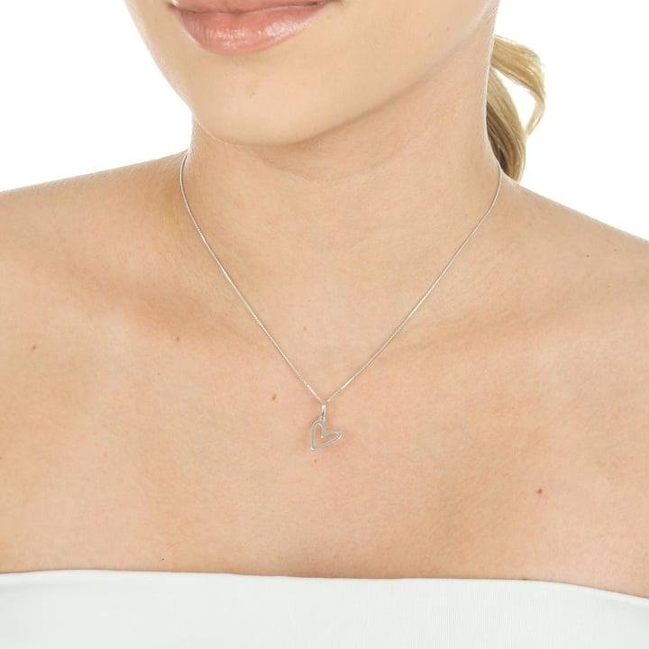 PINGENTE DE CORAÇÃO VAZADO FEITO A LASER EM PRATA 925 - 023-00133