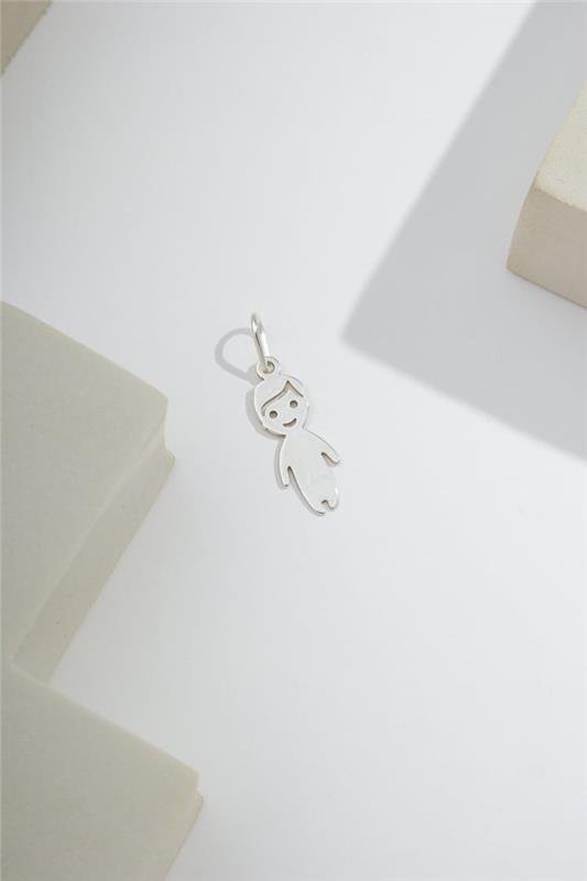 PINGENTE A LASER DE MENINO EM PRATA 925 - 023-00136