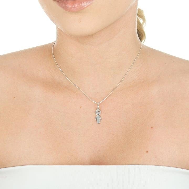 PINGENTE A LASER DE MENINO EM PRATA 925 - 023-00136