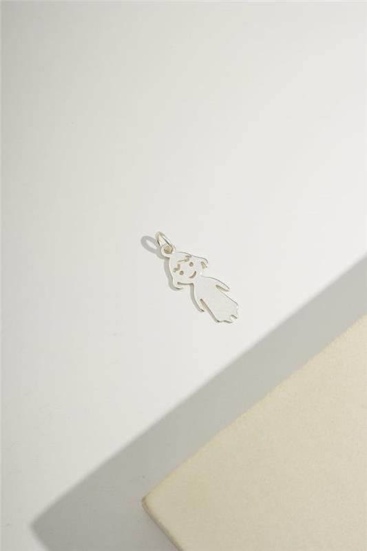 PINGENTE A LASER DE MENINA EM PRATA 925 - 023-00137