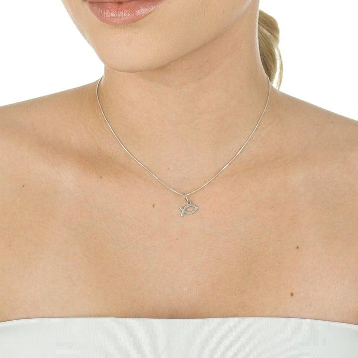 PINGENTE DE PEIXE VAZADO FEITO A LASER EM PRATA 925 - 023-00138