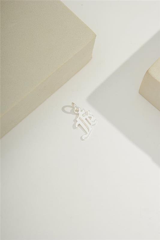 PINGENTE A LASER ESCRITO FÉ EM LETRA GÓTICA (P) EM PRATA 925 - 023-00139