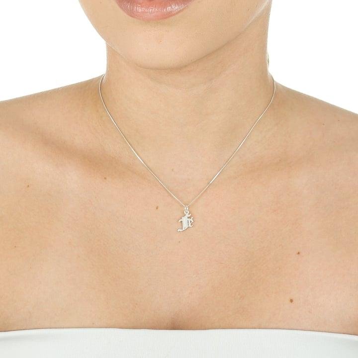 PINGENTE A LASER ESCRITO FÉ EM LETRA GÓTICA (P) EM PRATA 925 - 023-00139