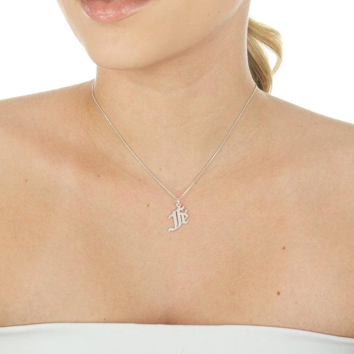 PINGENTE A LASER ESCRITO FÉ EM LETRA GÓTICA (G) EM PRATA 925 - 023-00140