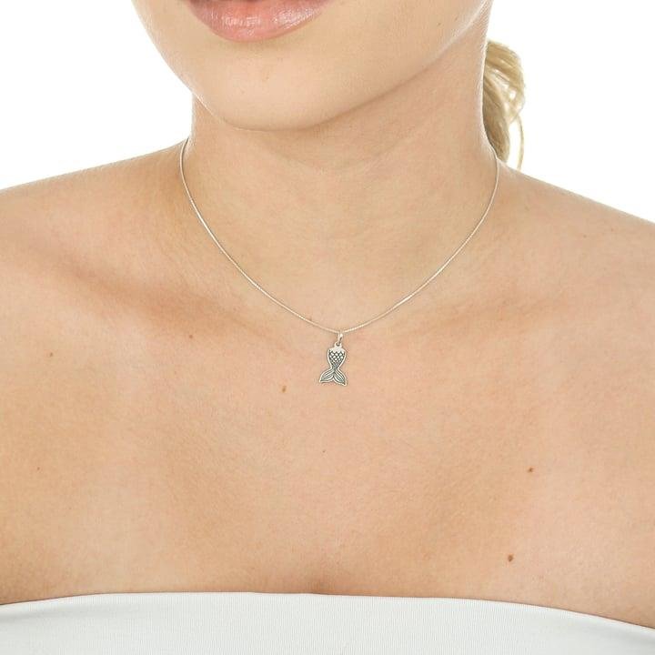 PINGENTE A LASER DE CALDA DE SEREIA EM PRATA 925 - 023-00145