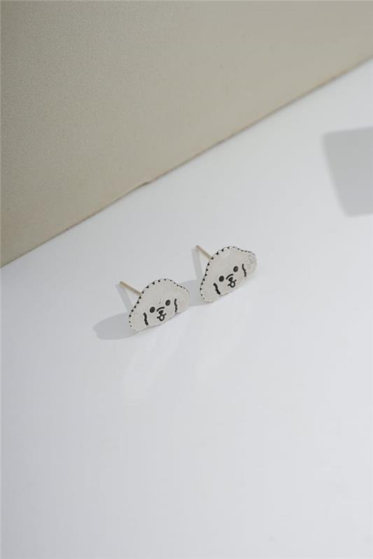 BRINCO A LASER DE CACHORRO POODLE EM PRATA 925 - 023-00158