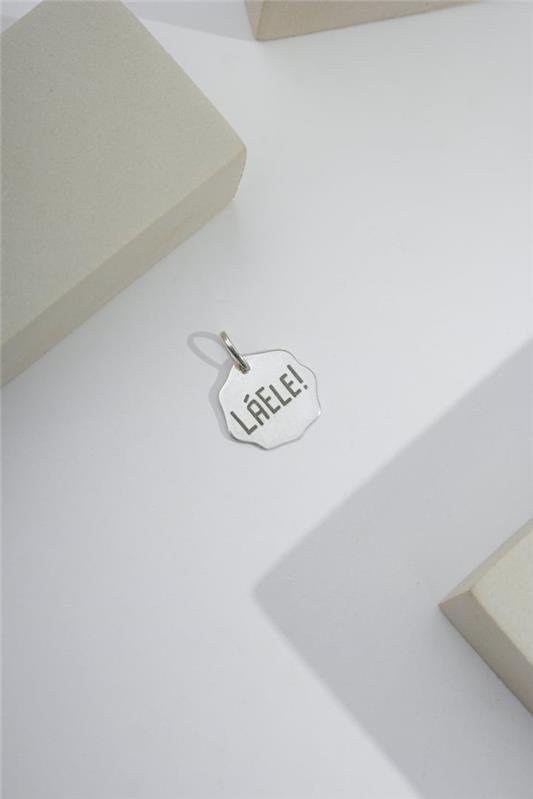 PINGENTE A LASER LÁELE FEITO A LASER EM PRATA 925 - 023-00162