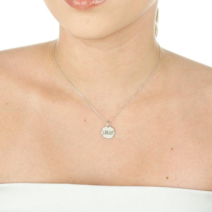 PINGENTE A LASER LÁELE FEITO A LASER EM PRATA 925 - 023-00162