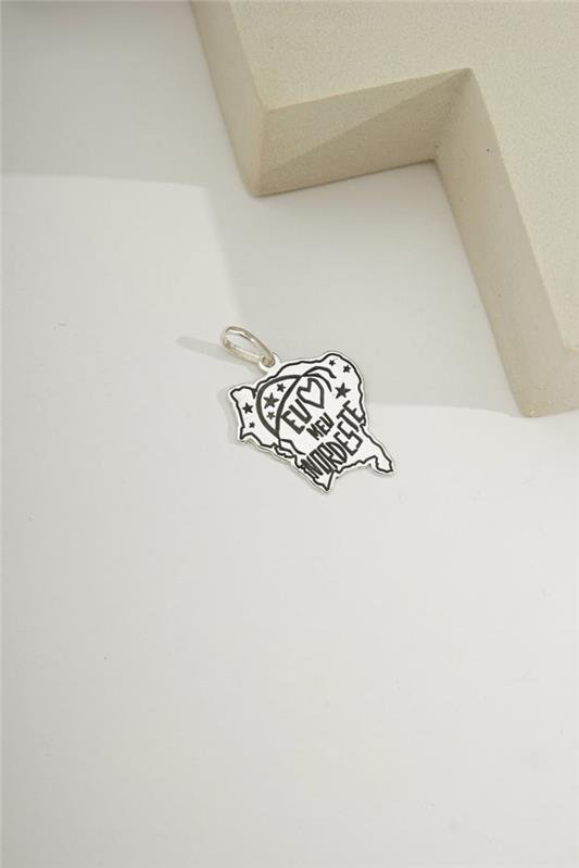 PINGENTE A LASER ESCRITO EU AMO MEU NORDESTE EM PRATA 925 - 023-00165