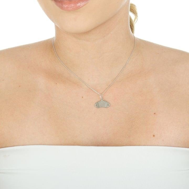 PINGENTE A LASER DE SANFONA EM PRATA 925 - 023-00166