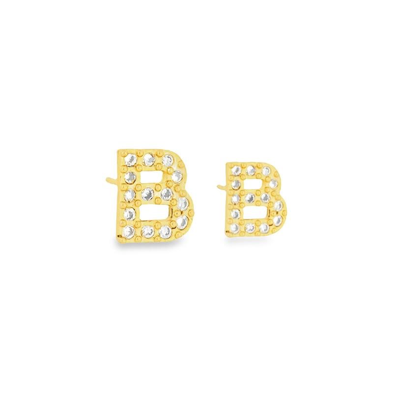 BRINCO 1CM DE LETRA COM MICROZIRCÔNIAS